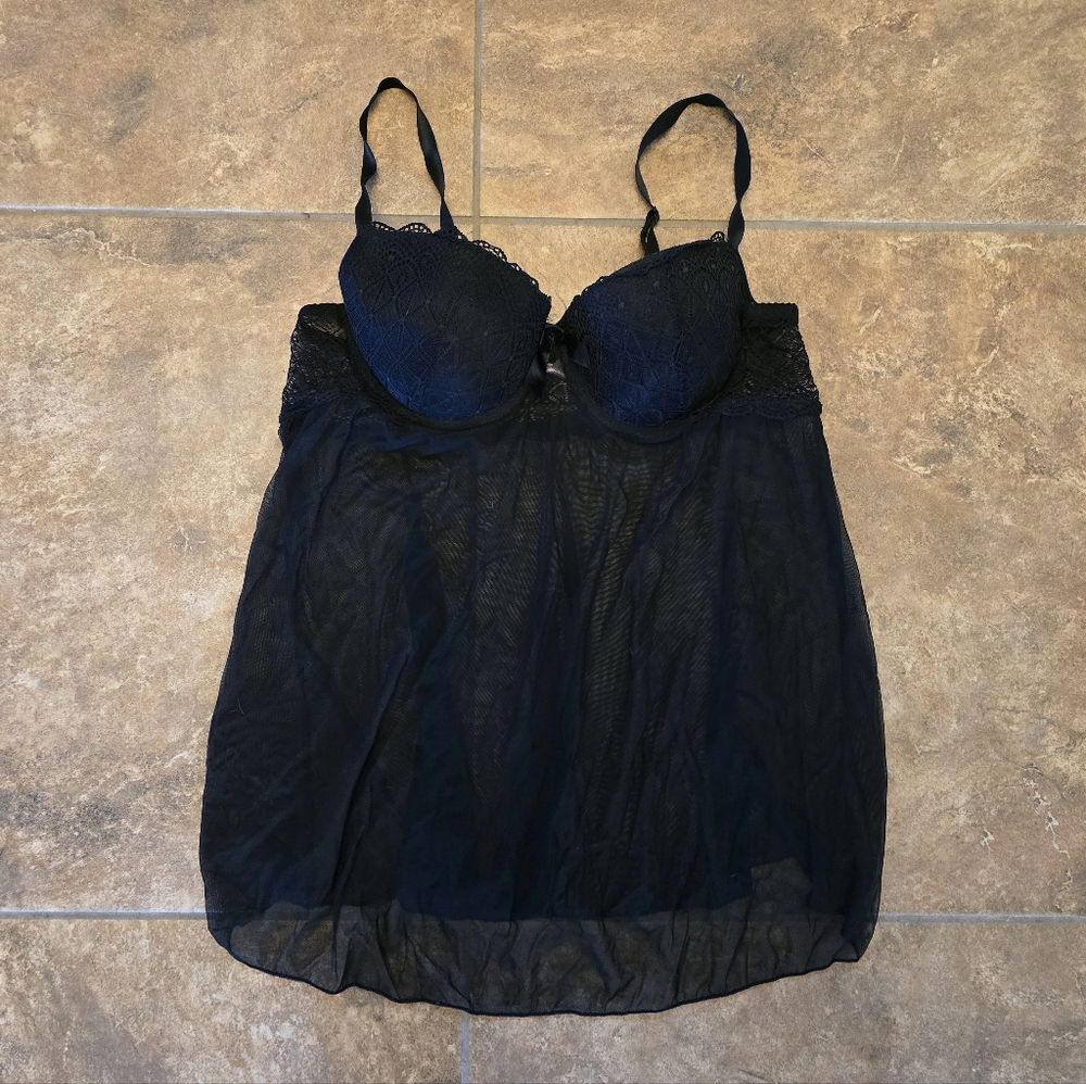 Black | TRACY | Babydoll Lingerie Nightie